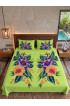 Hand Painted Rayon Bedsheet Set King Size Hand Painted Rayon Bedsheet Set King Size